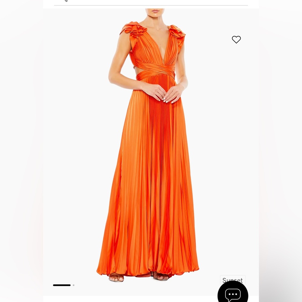 Elegant Red Orange Backless Dress Macdugal